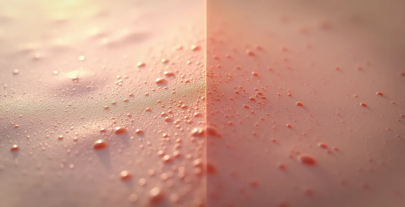 Vue comparative macro de la densité pilaire après traitement IPL versus laser professionnel