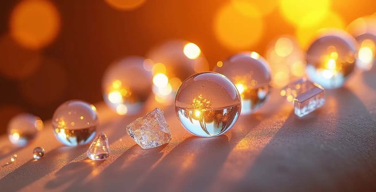 Molécules de parfum interagissant avec différentes textures de peau en macro