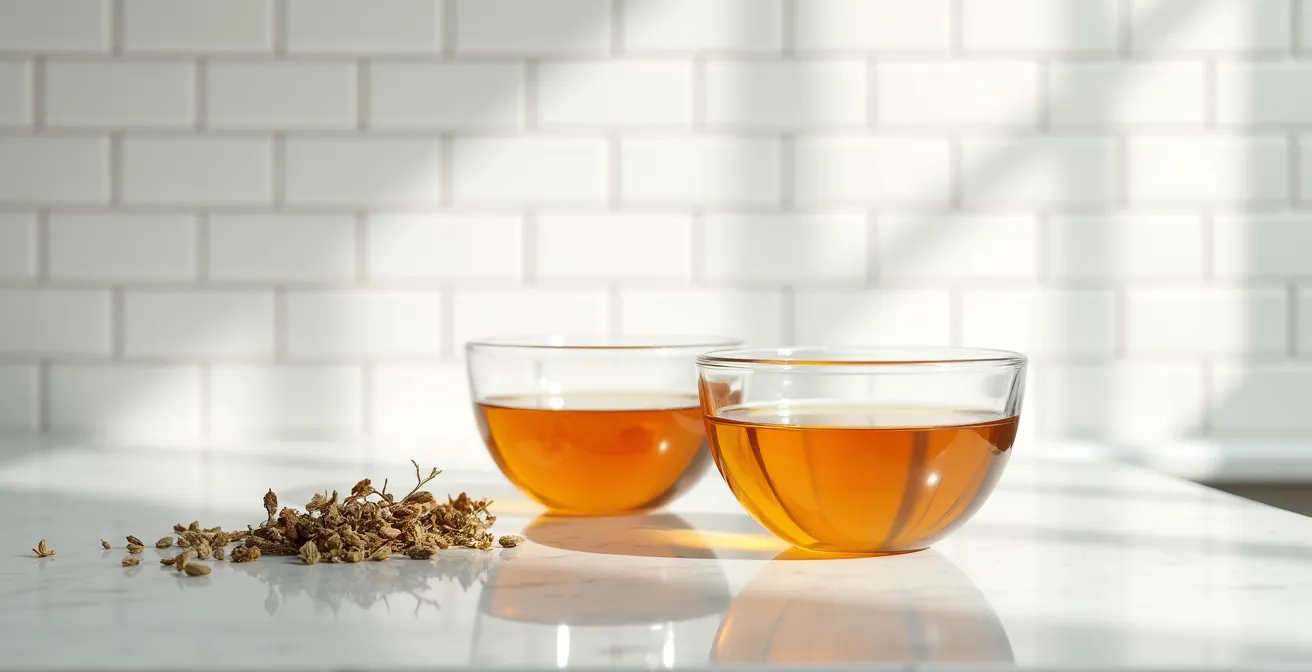 Rinçage au vinaigre de cidre dilué pour clarifier les cheveux sans les abîmer